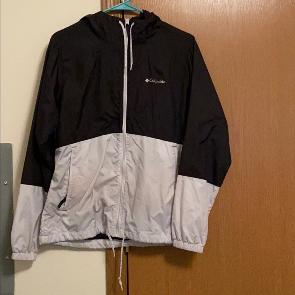 Color Block Columbia Full-Zip Sweater!